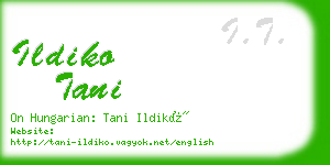 ildiko tani business card